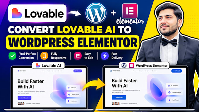 convert lovable ai to wordpress elementor