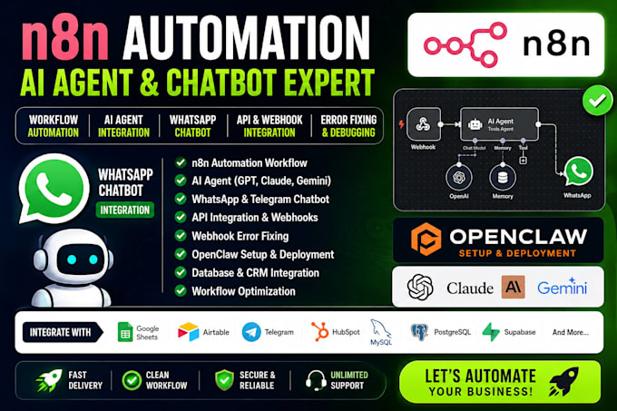 n8n automation n8n ai agent webhook error n8n whatsapp chatbot api integration