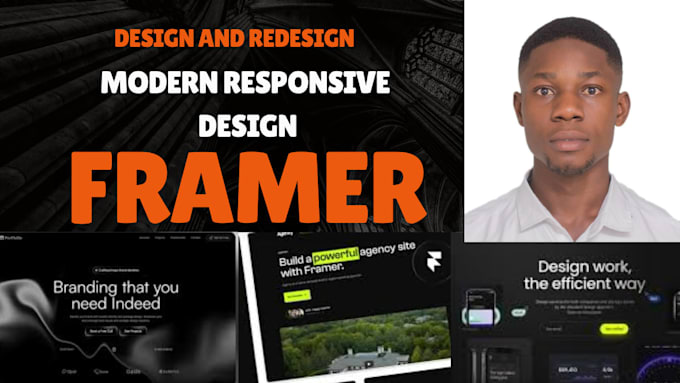 Design a modern, responsive framer website or framer landing page by ...