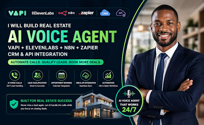 Build real estate vapi elevenlabs ai voice agent n8n zapier crm api ...