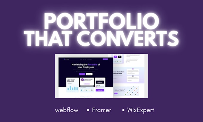 create animated website portfolio redesign with webflow framer wix