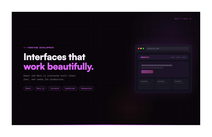 build a clean, responsive react or nextjs web page or component