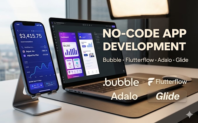 build your custom no code app mvp using bubble adalo flutterflow glide