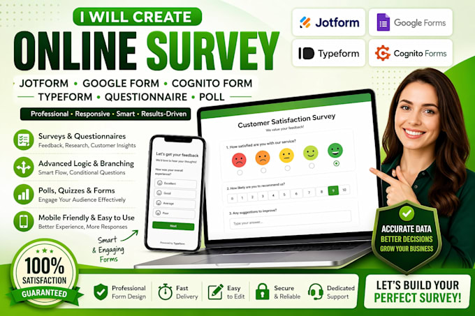 create online survey jotform cognito google form typeform questionnaire poll