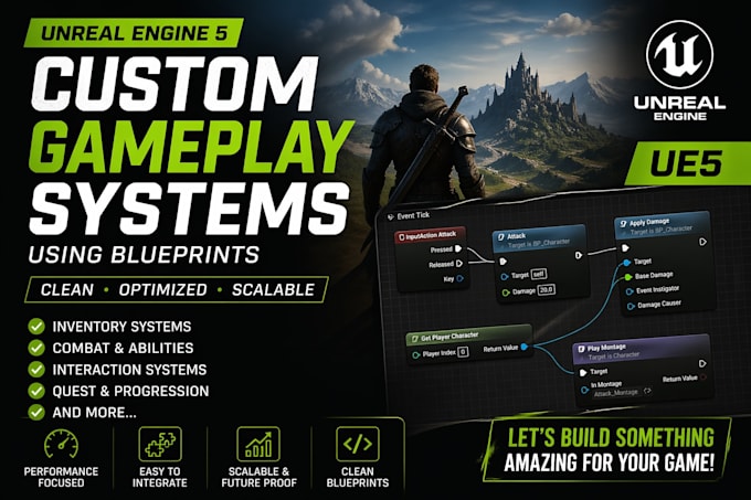 create custom unreal engine gameplay systems using blueprints ue5