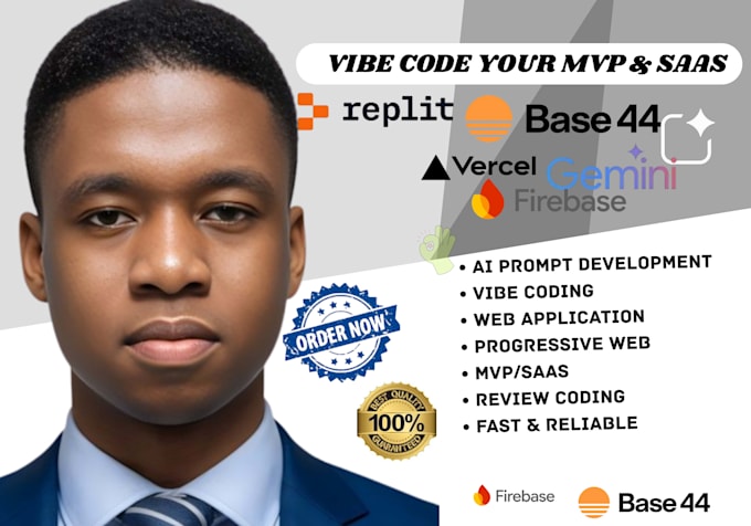 build lovable ai replit vibe coding website next js supabase react node base 44