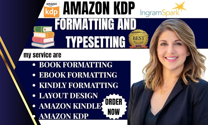 do professionally book formatting layout design and typesetting for amazon kdp