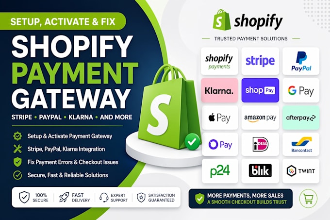 Setup activate and fix shopify payment gateway stripe paypal ...