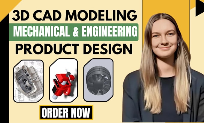 Do mechanical design 3d cad modeling and industrial product design in ...