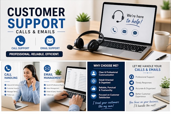 handle customer emails and calls professionally