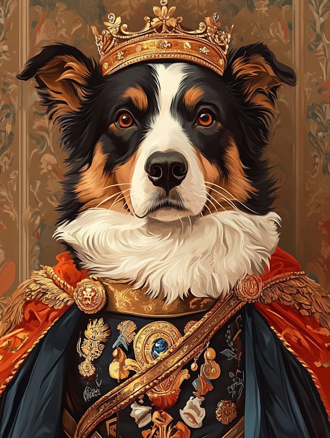 illustrate amazing pet portrait painting