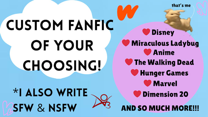 write any fanfiction you want