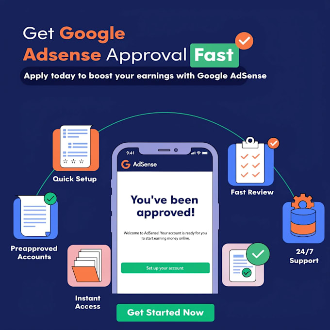 get google adsense approval fast, preapproved accounts