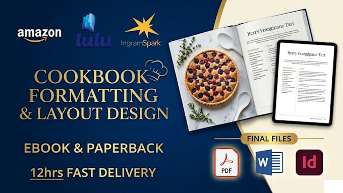 do cookbook formatting, recipe book, layout design, vegan, KDP ebook formatting