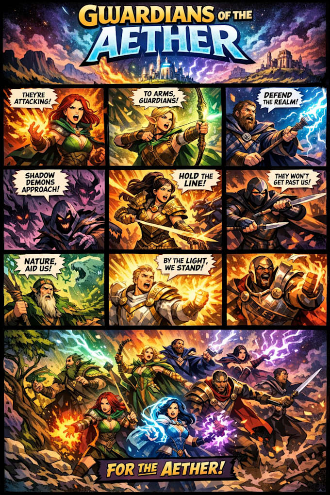 write comic book scripts with panel descriptions
