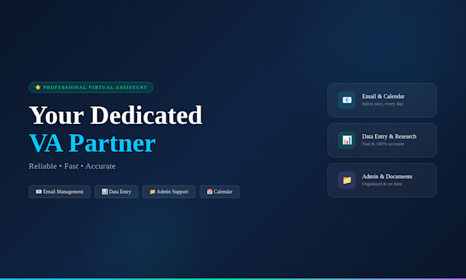 be your professional virtual assistant for email, data entry, and admin tasks
