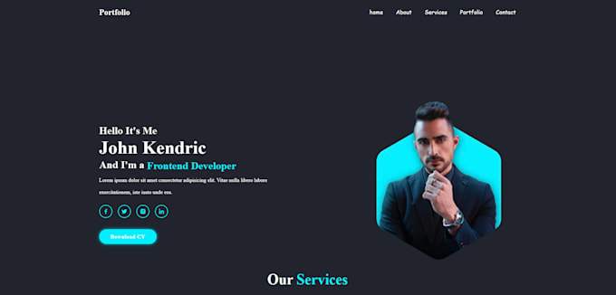 lending page web site