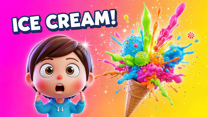 create bright and expressive kids thumbnails for youtube