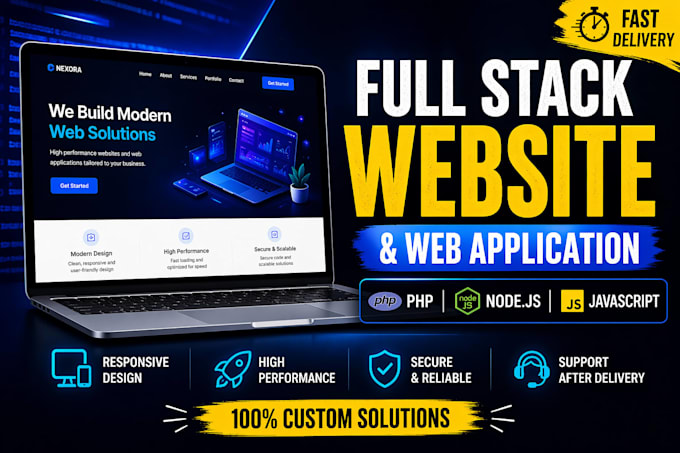 create custom website, dashboard, or web app full stack dev