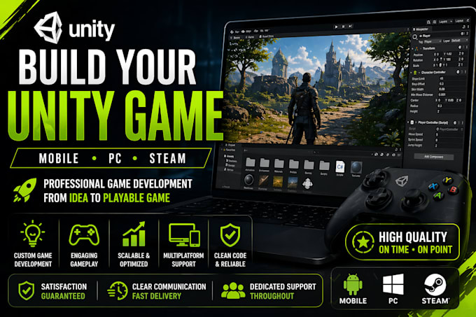 build your professional unity game for steam