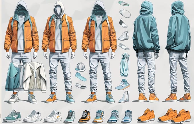 do fashion clothing design technical mockup