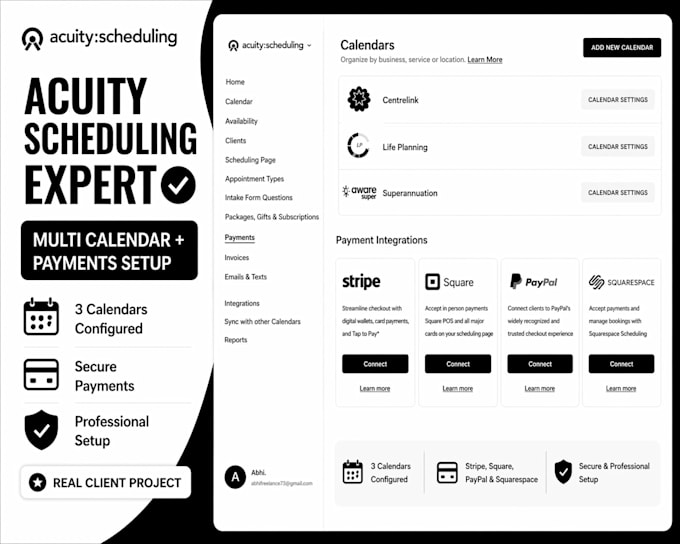 setup acuity scheduling professionally for your business