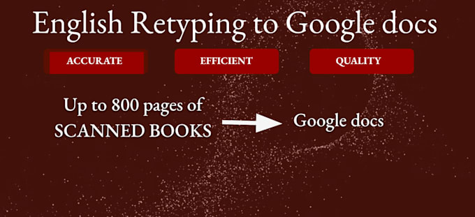retype scanned books into google docs