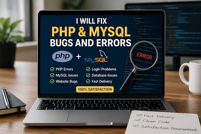 fix PHP mysql bugs and errors in your website
