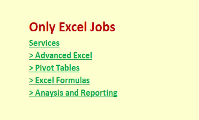 do advanced excel, formula and pivot table