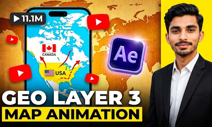 do map animation short and long video geo layer 3