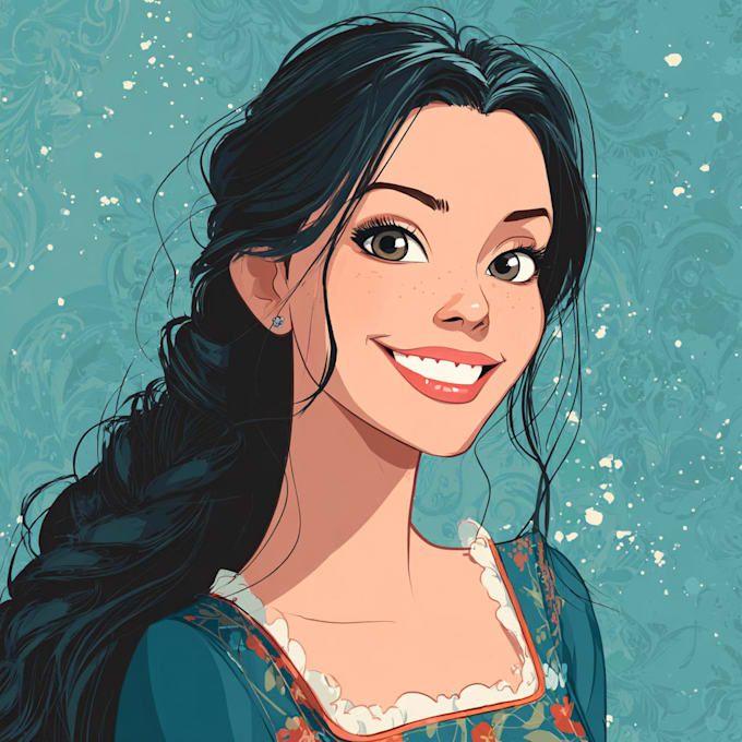 draw your cartoon portrait in disney style