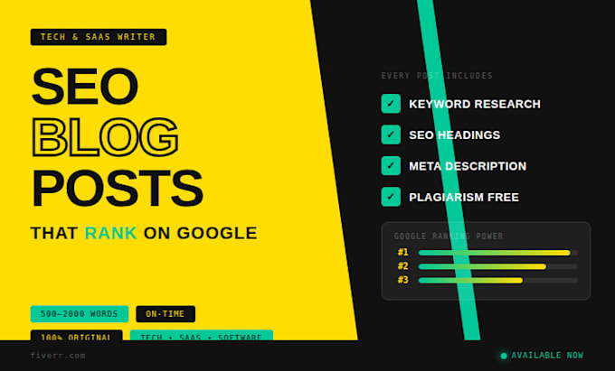 write SEO blog posts and articles for tech saas and software companies