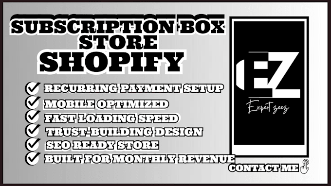 shopify subscription box store, subscription ecommerce website shopify