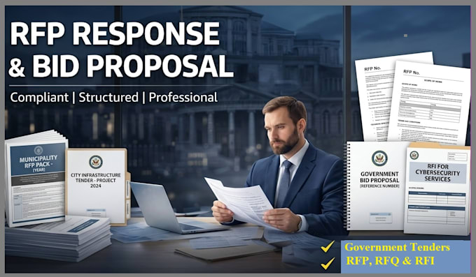 write rfp response, bid proposal and government tender with compliance