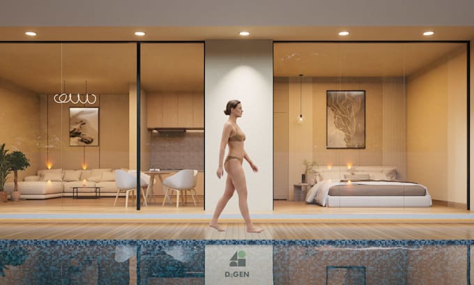 do architecture 3d walkthrough animation video 4k
