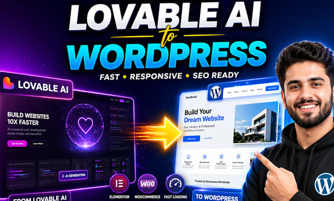 convert  lovable ai website to wordpress website