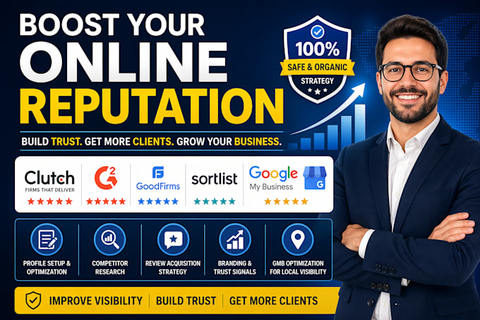 boost your online reputation on clutch g2 goodfirms sortlist and gmb
