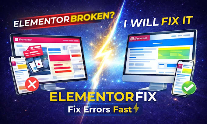 fix elementor errors, bugs and design issues fast