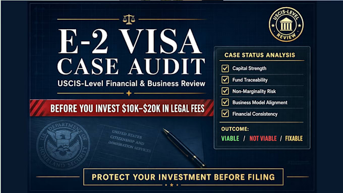 do e2 visa business plan feasibility, uscis level validation