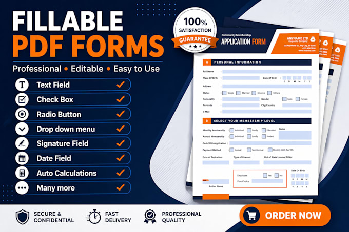 create professional fillable pdf form in adobe acrobat