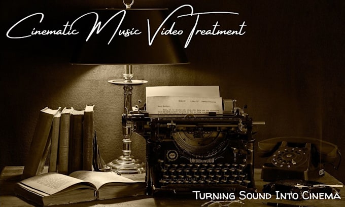 write a cinematic music video treatment and script