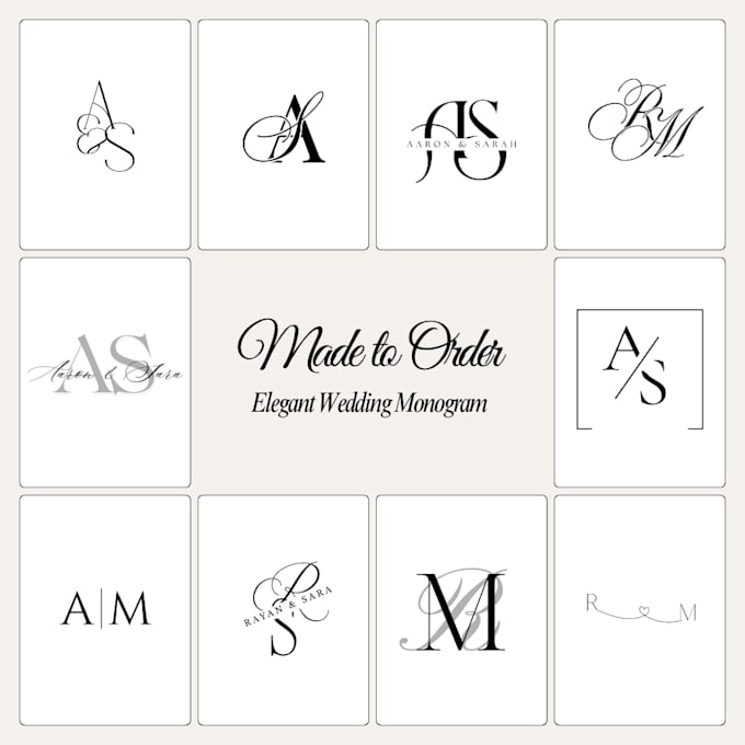 design elegant and timeless wedding monograms