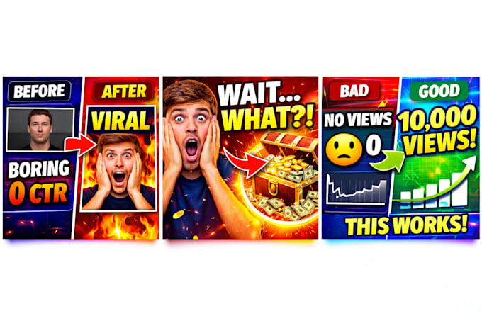 design professional youtube thumbnails to boost views