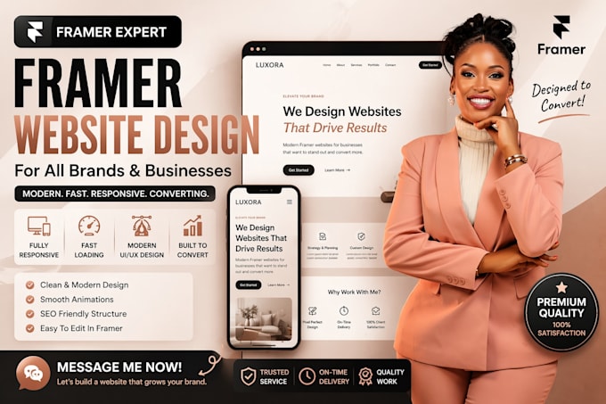 build a responsive framer website that converts