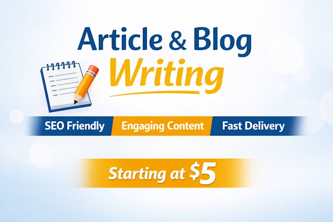 write articles and blogs