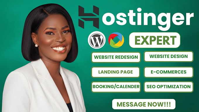design or redesign a professional hostinger or webador website