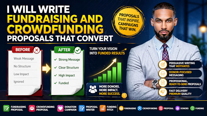 convert fundraising and crowdfunding proposals successfully