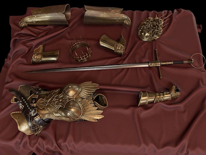 model stylized fantasy weapons for rpg games