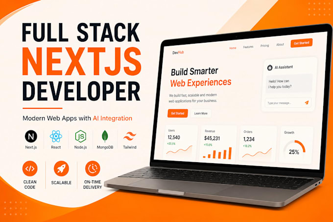 build a full stack nextjs, react website with chatgpt ai chatbot integration