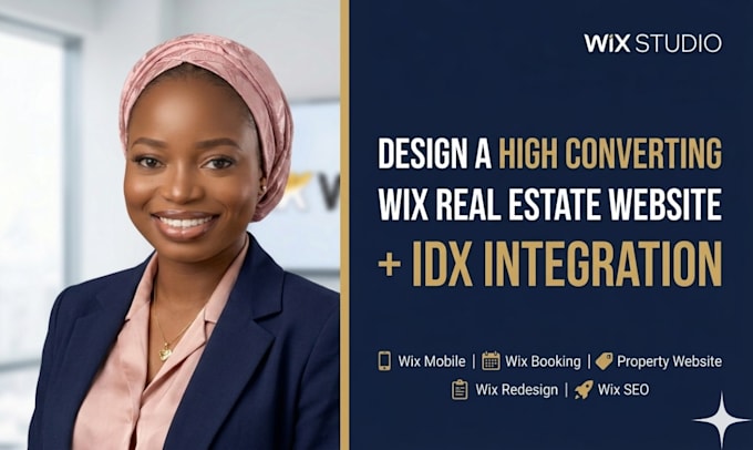 design a high converting wix real estate website with idx integration